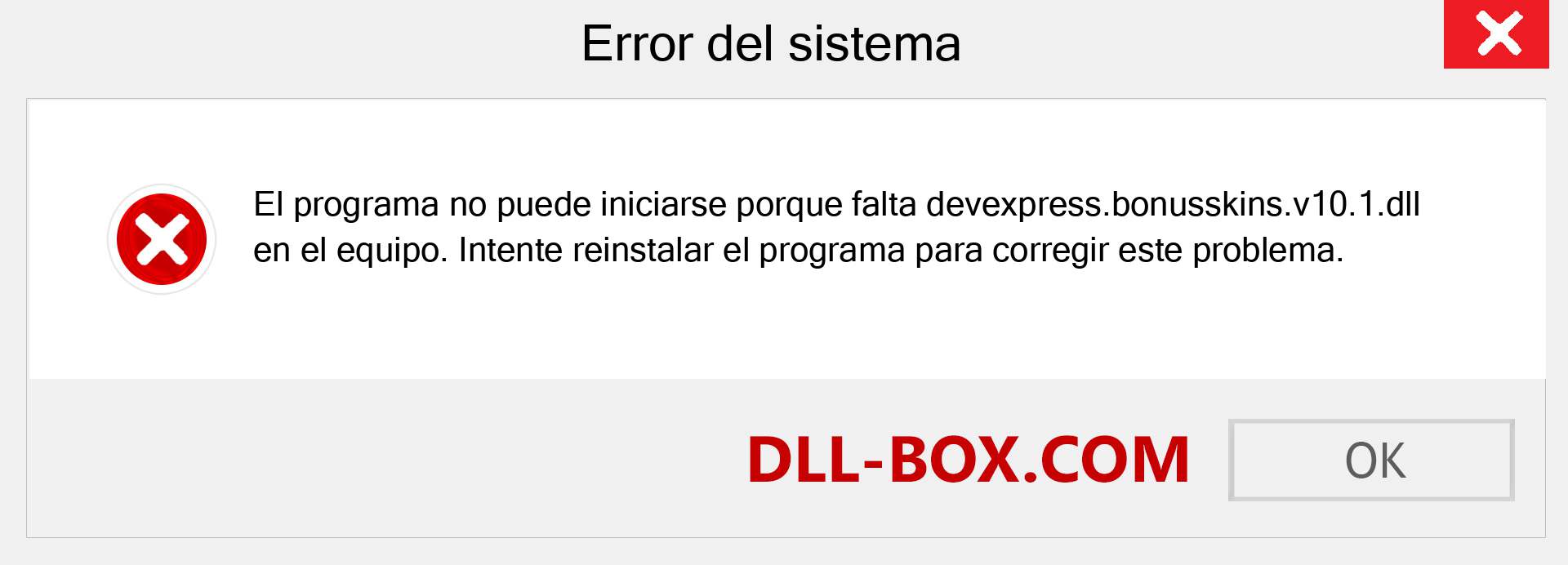 ¿Falta el archivo devexpress.bonusskins.v10.1.dll ?. Descargar para Windows 7, 8, 10 - Corregir devexpress.bonusskins.v10.1 dll Missing Error en Windows, fotos, imágenes